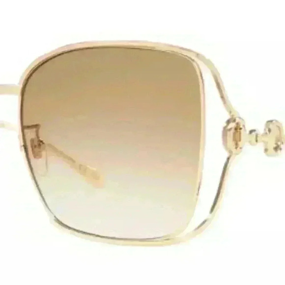 NWT! GUCCI Women's Sunglasses, Gold Frame with Velvet Blue Case GG1020S - Picture 13 of 13